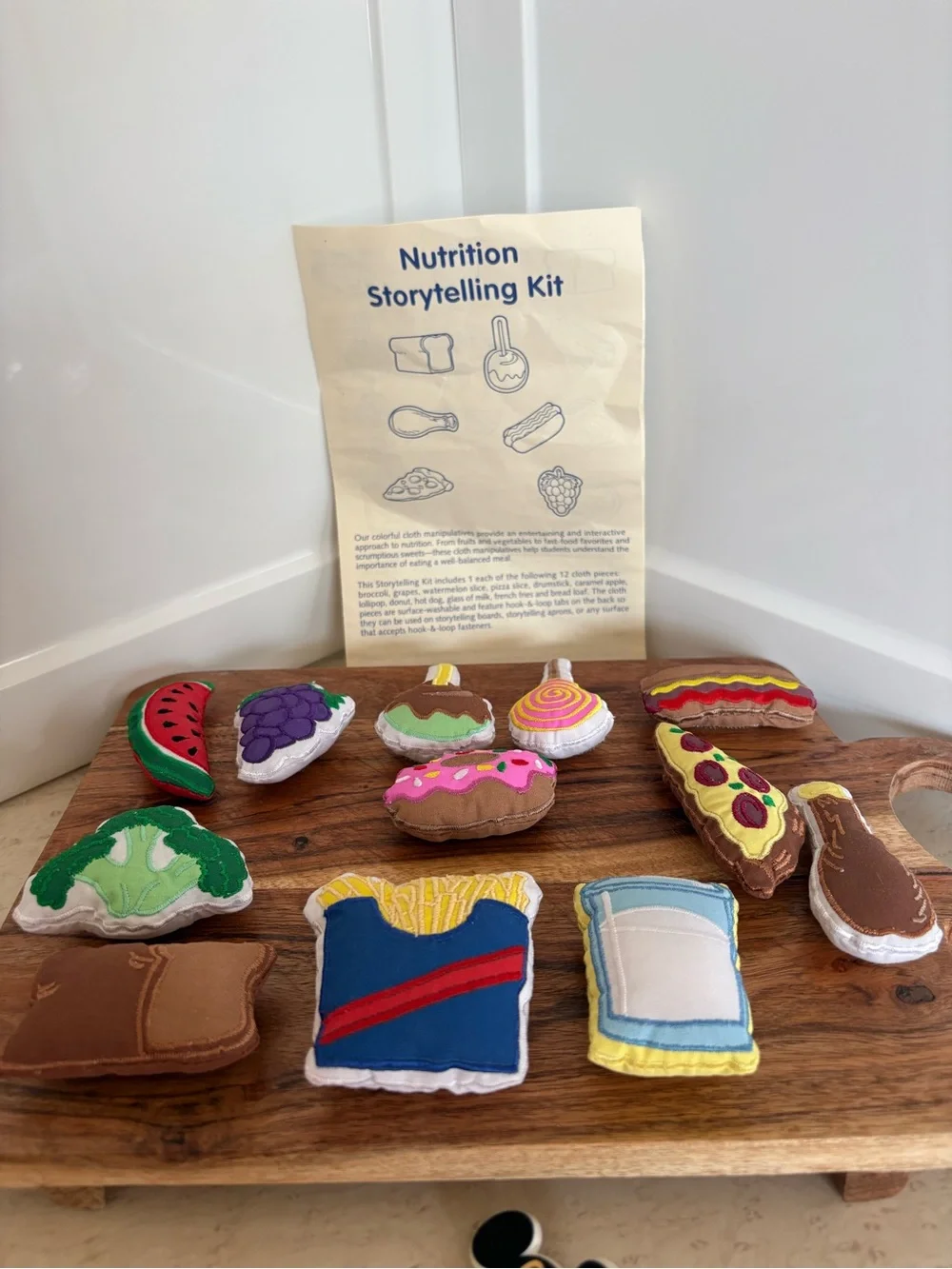 Nutrition Storytelling Kit - Colorful Fabric Food Set (Multi-Color)